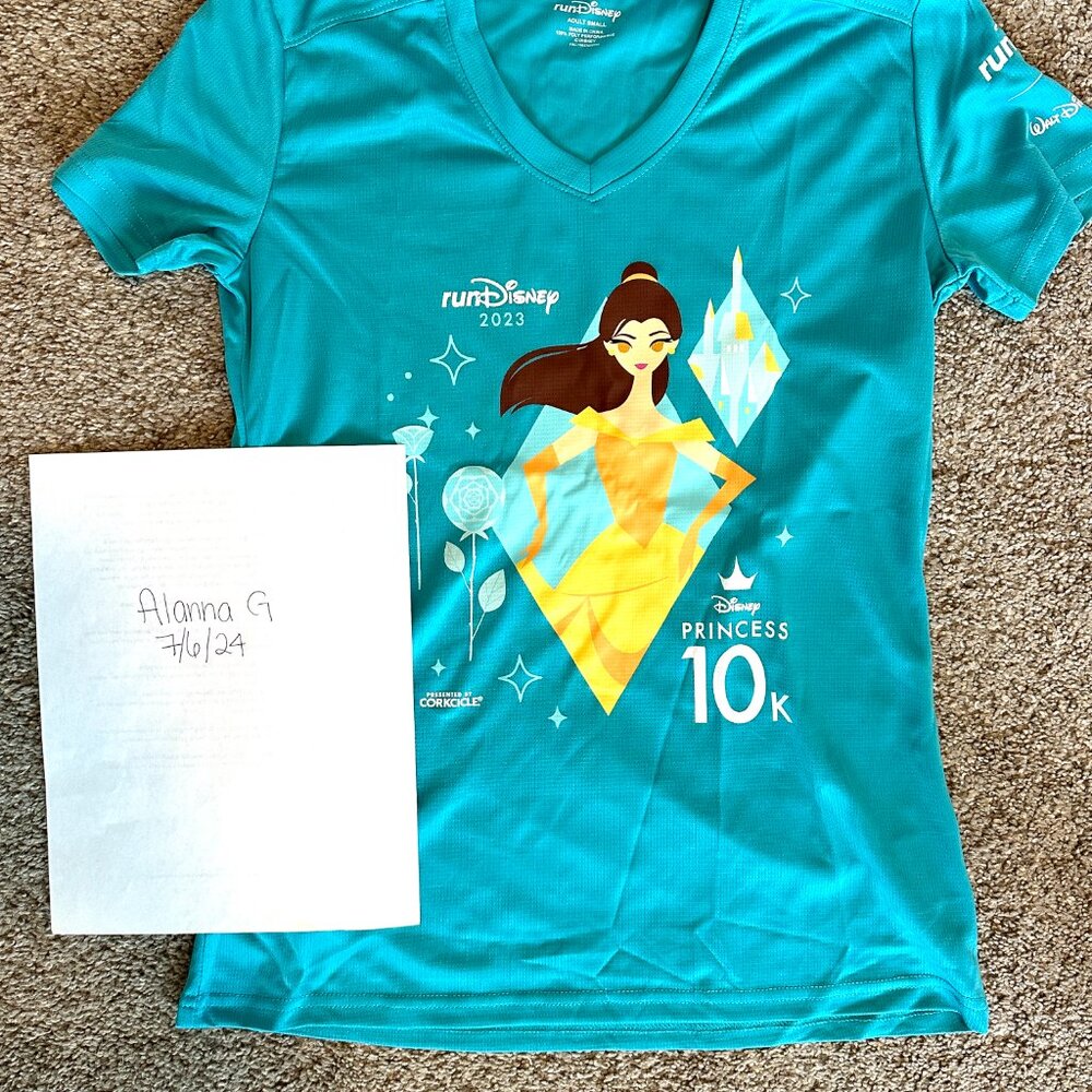 RunDisney Princess Weekend 10K Shirt Beauty and the Beast Belle Size Small New